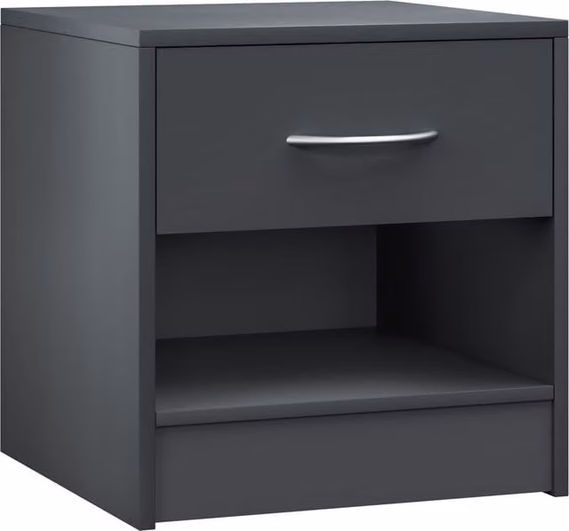 Szafka nocna Casaria w kolorze antracytowym, wykończenie matowe, W x S x G: 41 x 28 x 39 cm