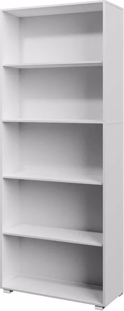 Regał na książki Vela Casaria z 5 regulowanymi półkami, Biały, W x S x G: 190 x 60 x 28 cm
