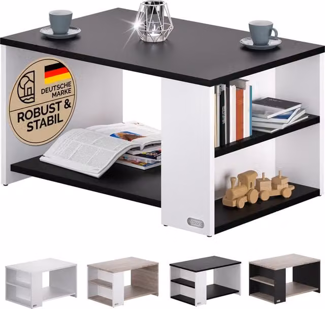 Stolik kawowy Casaria Santa Cruz biały i szary W x S x G: 90 x 60 x 50 cm