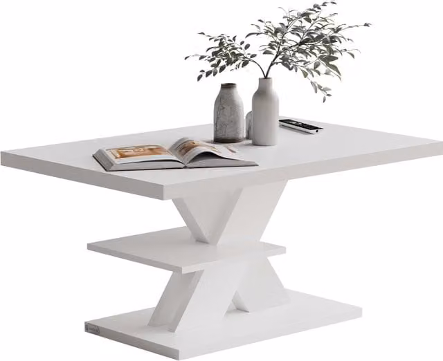 Stolik kawowy CASARIA Detroit biały prostokątny W x S x G: 45 x 90 x 60 cm