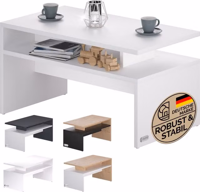 Stolik kawowy CASARIA Sacramento Biały W x S x G: 95 x 55 x 50 cm